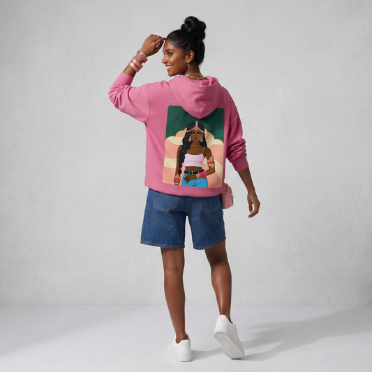 RU Pink Mood Oversized Hoodie